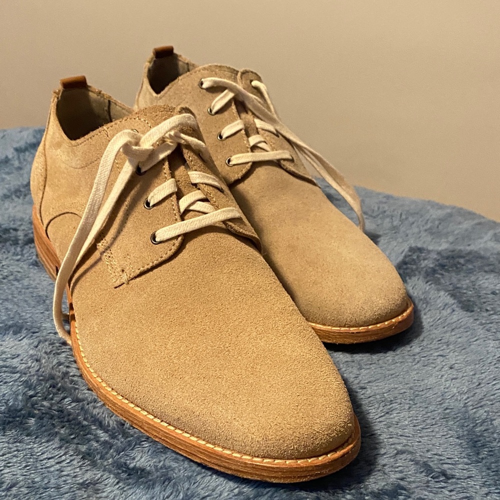 Cole Haan Light Brown Suede Oxfords